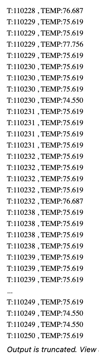 Temp readings